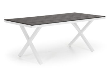 Brafab Leone matbord vit med grå skiva.