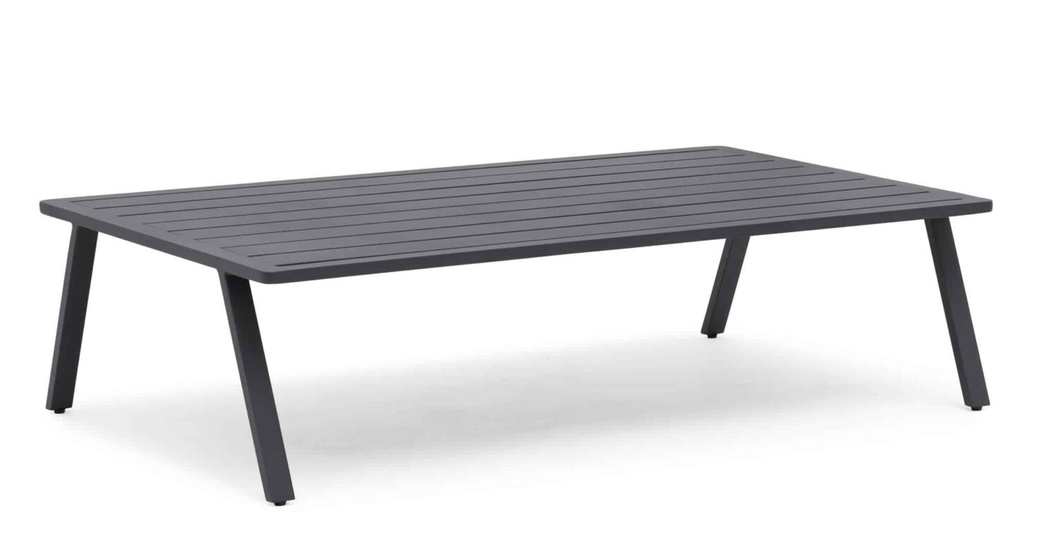 Loungebord i svart/mörkgrå aluminium.
