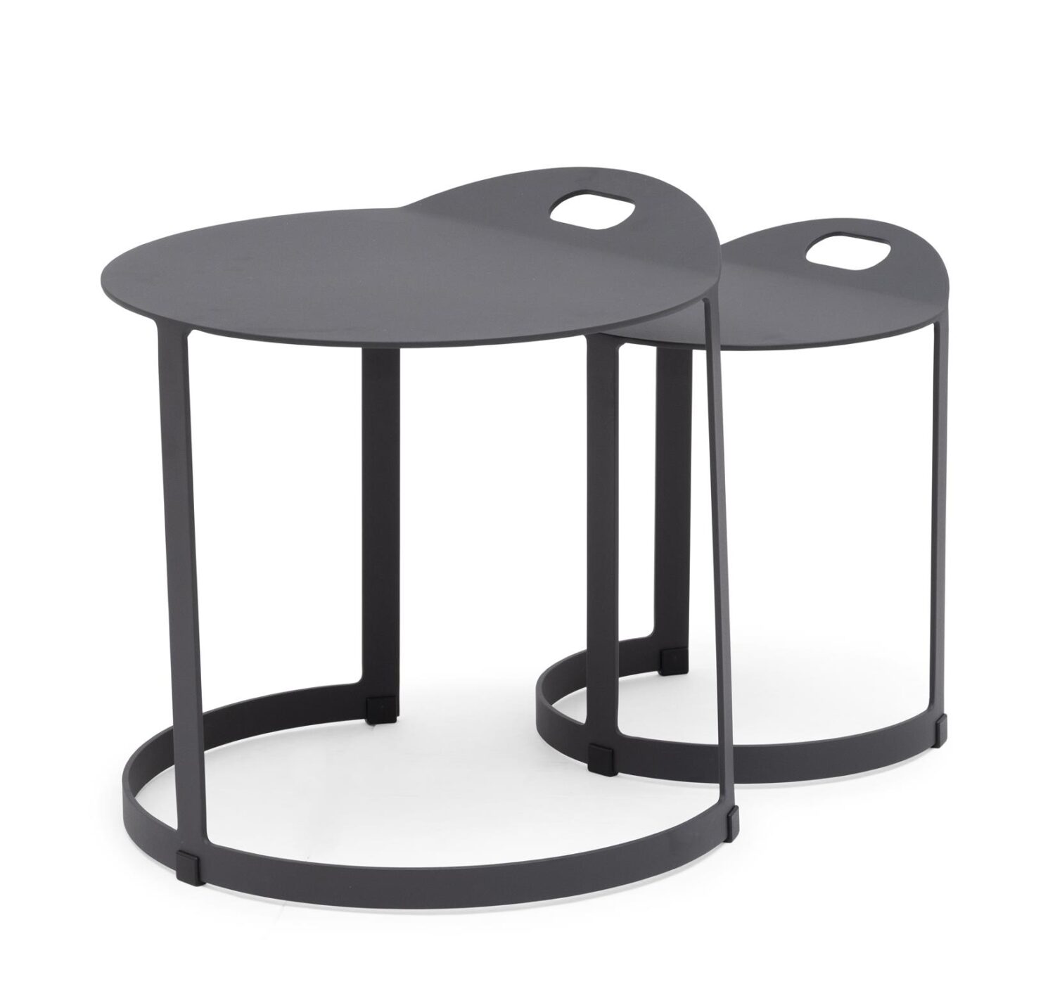 2-delat satsbord i svart aluminium.