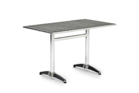 Hillerstorp Alunda Cafébord 70X120 cm i silver aluminium och svart Gaumo.