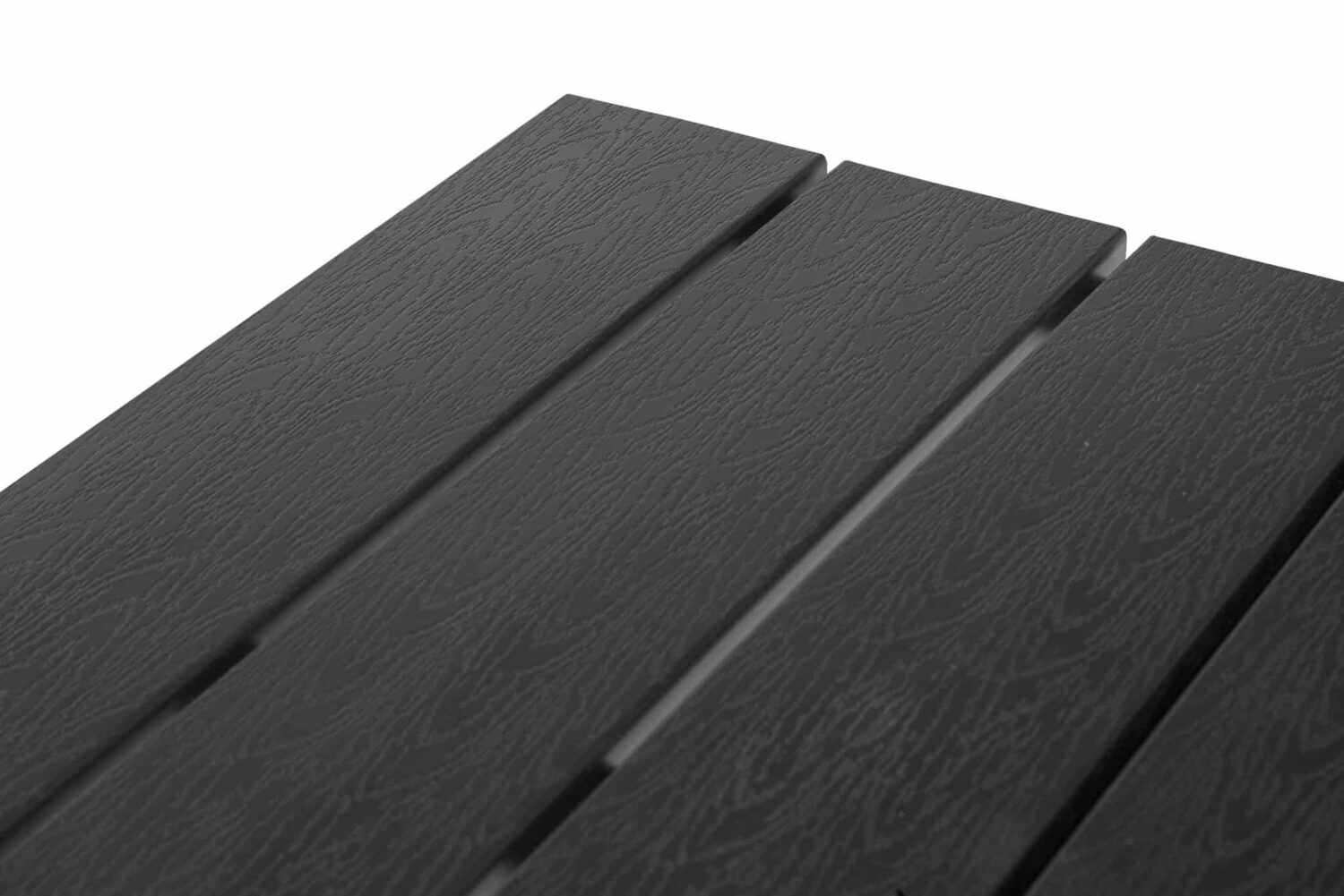 Hillerstorp Brighton Cafébord 120x70 cm. Stomme av svart aluminium och bordsskiva i svart Gaumo.