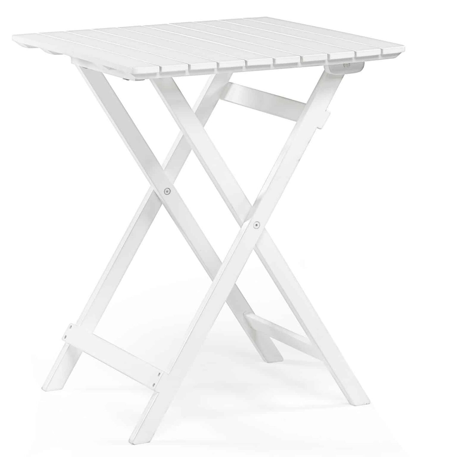 Hillerstorp Åre Cafébord 58X58 cm, fällbart bord i vitlackerad akacia.