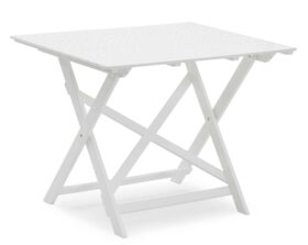 Hillerstorp Åre Cafébord 95x72 cm. Fällbart bord tillverkat i vitlackerad akacia.