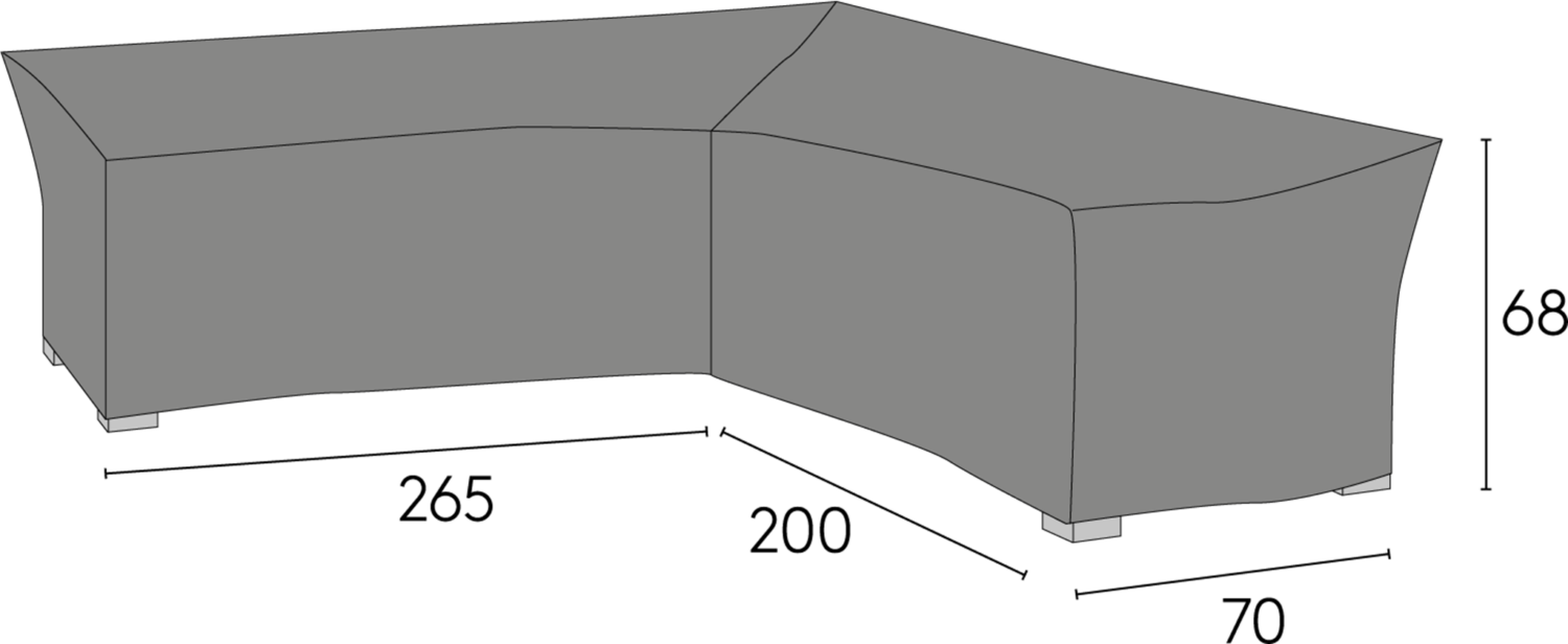 Hillerstorp Möbelskydd Läckö Lounge Hörnsoffa, höger 3 st hörn och 3 st mittdelar i grå polyester/polyuretan.