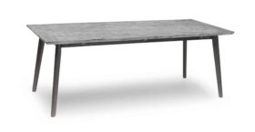 Hillerstorp Valletta Bord 90X220 cm. Shabby chic liknande bord med grålaserad bordsskiva och benställning i grå furu.