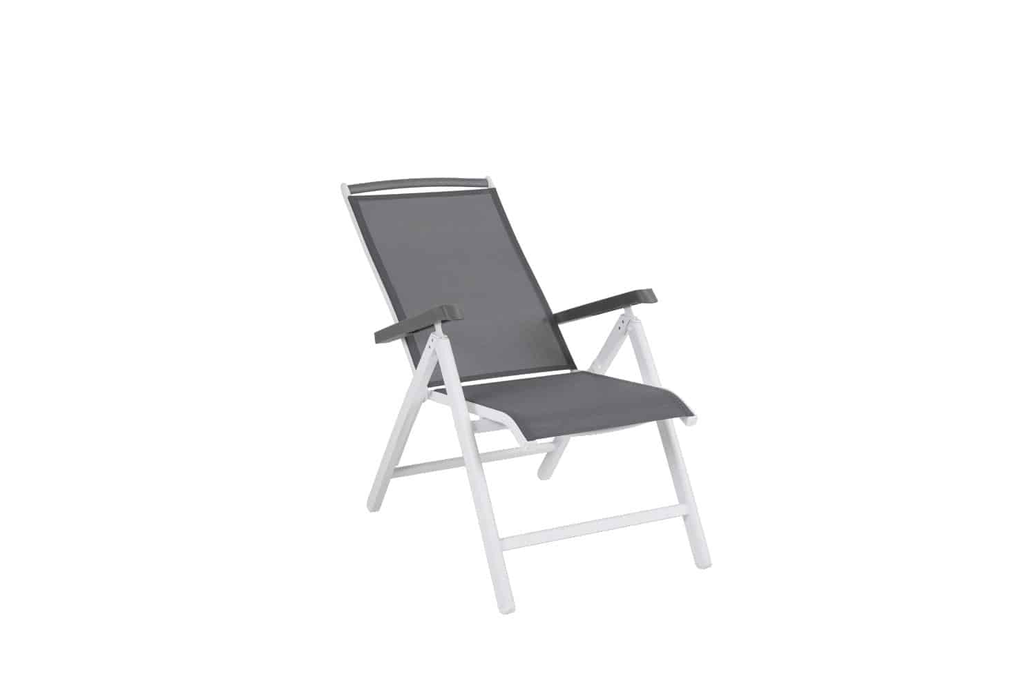 Brafab Andy Positionsstol med stomme av vit aluminium, grå textilene och detaljer i grå nonwood.