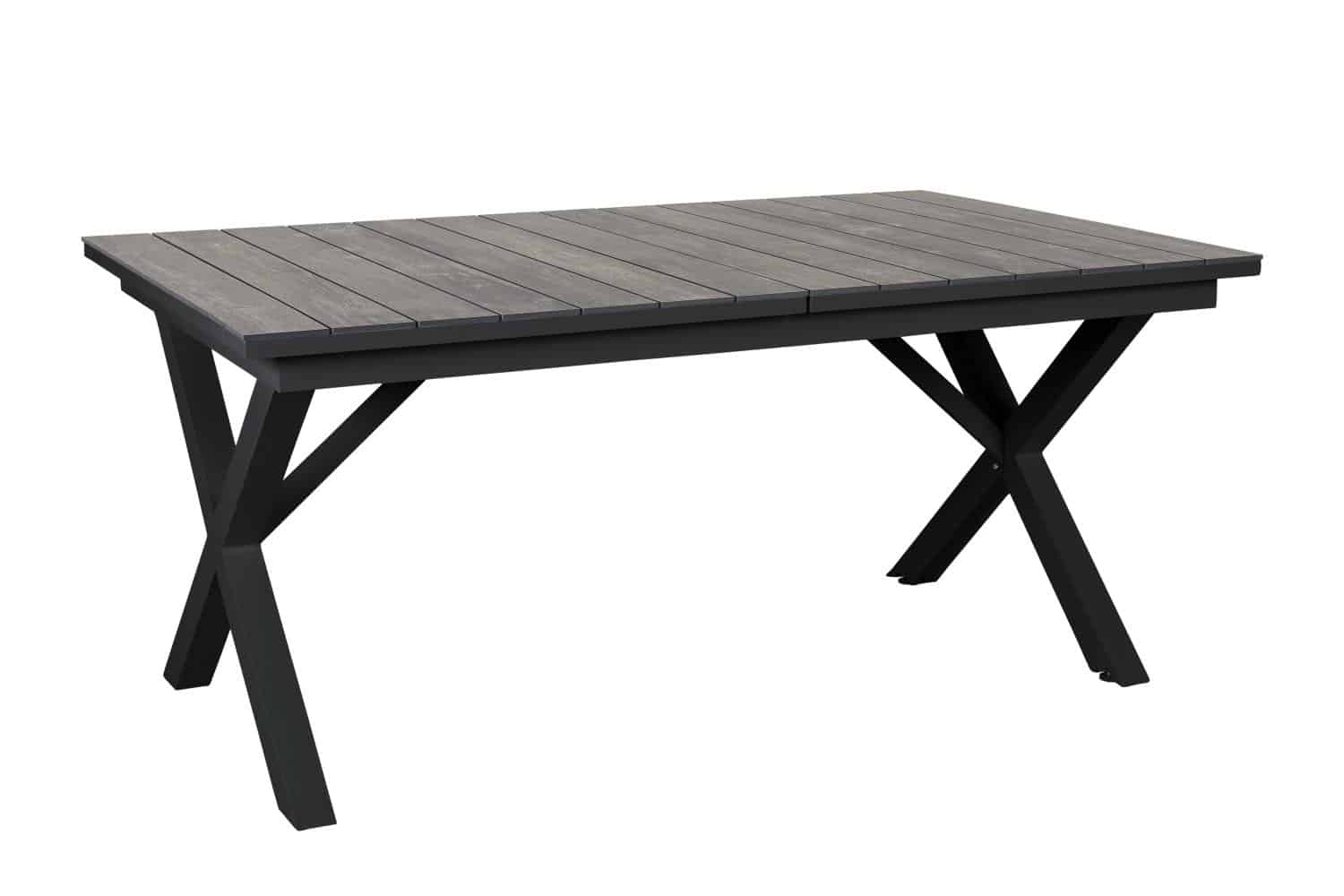 Brafab Hillmond Matbord matt svart/grå trä 166-226x100 cm