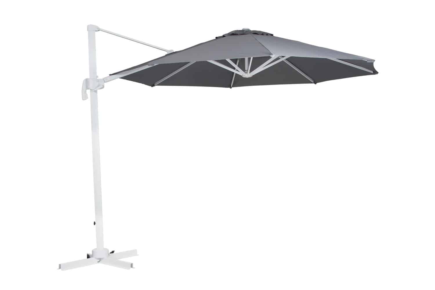 Brafab Linz Frihängande parasoll Ø300 cm vit/grå