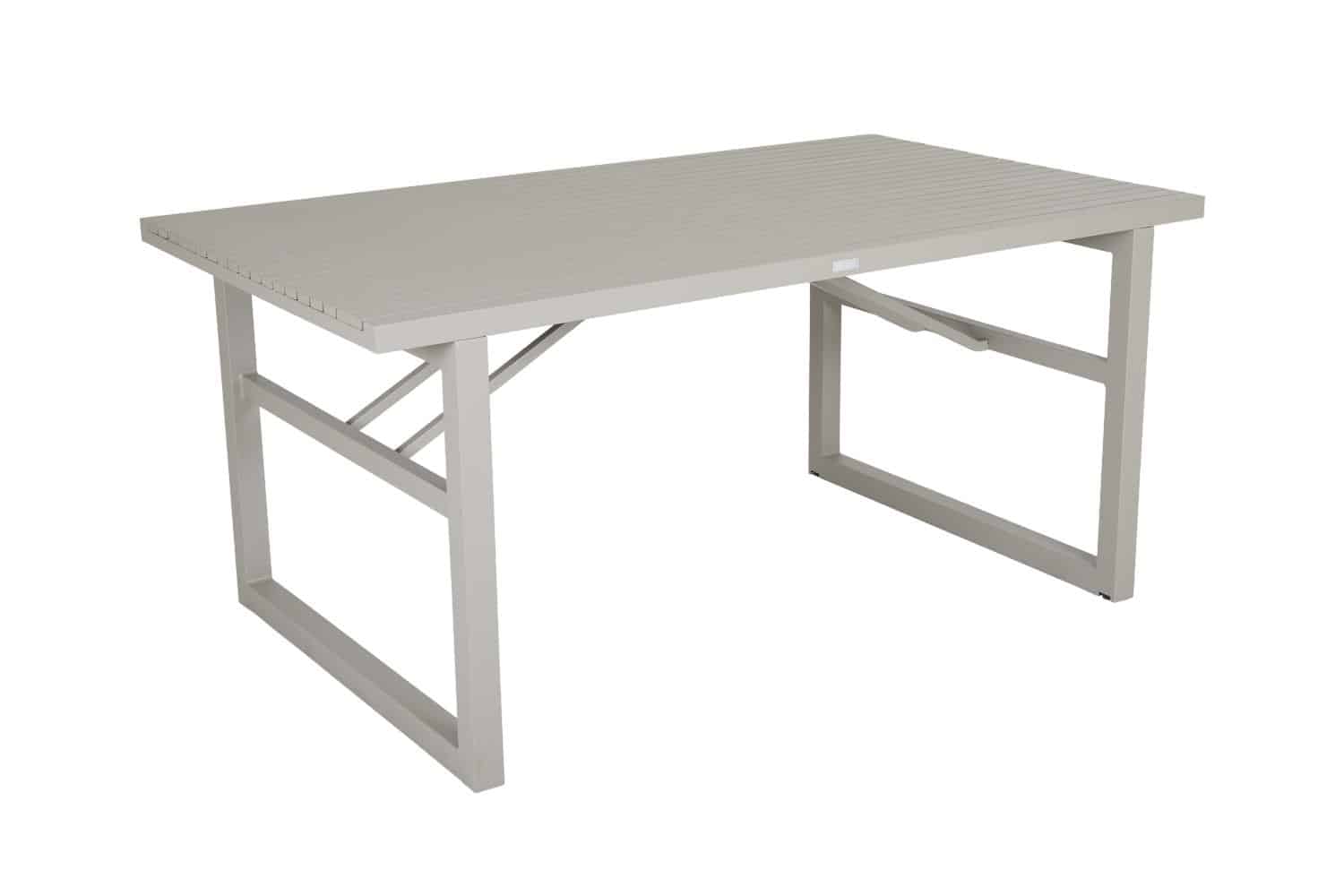 Brafab Vevi Matbord khaki är ett matbord 160×90 cm tillverkat i beige/khakifärgad underhållsfri aluminium.