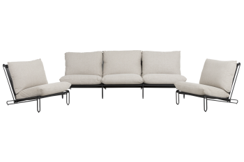 Brafab Blixt Soffgrupp svart/cley beige