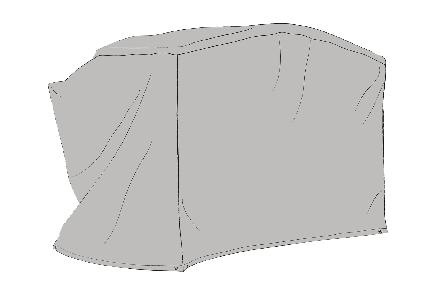 Brafab hammockskydd välvt grått